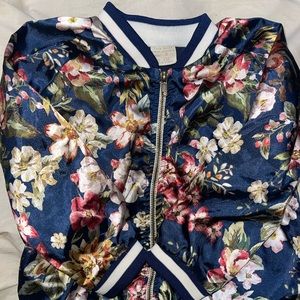 ZARA floral bomber jacket